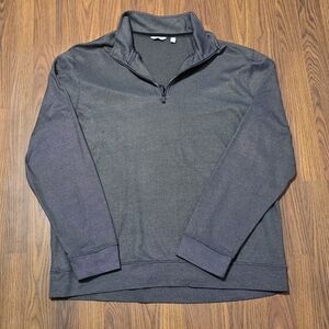 Calvin Klein Men’s XXL Quarter Zip Long Sleeve Stretch Pullover Gray D50